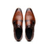 Zelli Legerra Hand-Burnished Crocodile Print Monk Strap in Cognac