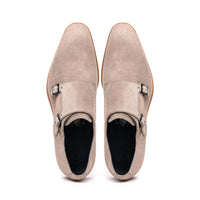 Zelli Legerra Double Monkstrap in Sand Suede Goatskin