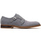Zelli Legerra Contemporary Goat Suede Monk Strap Shoes in Grey