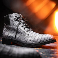 Marco Di Milano Leoni Oil Gray Leather Shoe