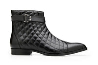 Belvedere Libero Black Genuine Ostrich Leather Shoe