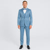 Light Blue Satin Tuxedo Set – 4-Piece Formal Look for Weddings & Proms