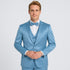 Light Blue Satin Tuxedo Set – 4-Piece Formal Look for Weddings & Proms