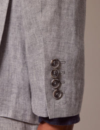 Mens Linen Suit For Beach Wedding - Summer Suit in Light Grey