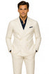 Linen Suit - Mens Summer Suits in White - Beach Wedding 4 Button