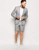 Linen Suit - Mens Summer Suits in Grey Color - Beach  Wedding