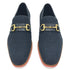 Linen Loafer With Gold Tone Buckle