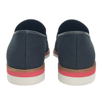 Carrucci Linen Loafer With Gold Tone Buckle