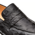 Mezlan Lisbon Ostrich Quill Penny Loafers Black (4561-S)