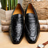 Mezlan Lisbon Ostrich Quill Penny Loafers Black (4561-S)