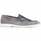 Zelli Bene Sueded Goatskin and Crocodile Loafer in Grey