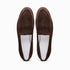 Zelli Livorno Sueded Italian Goatskin Slip-On Loafers in Brown