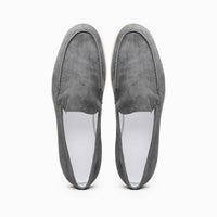 Zelli Livorno Casual Sueded Goatskin Slip-On Loafer in Grey