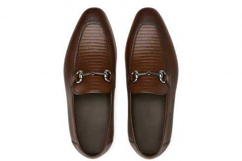 Lombardy Lizard Teju Bit Loafers