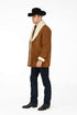 Long Sheepskin Brown Western Jacket