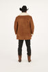 Long Sheepskin Brown Western Jacket