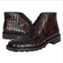 Los Altos Black Cherry Caiman Belly Lugz Sole Mens Boots