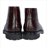 Los Altos Black Cherry Caiman Belly Lugz Sole Mens Boots