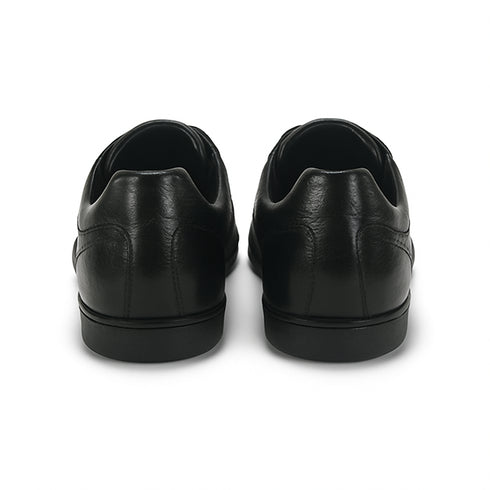 Los Altos Black Genuine Ostrich Casual Shoes
