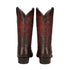 Los Altos Men's Black Cherry Caiman Belly Round Toe Boots