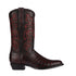 Los Altos Men's Black Cherry Caiman Belly Round Toe Boots