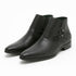 Los Altos Men's Black Genuine Lizard Ankle Boots