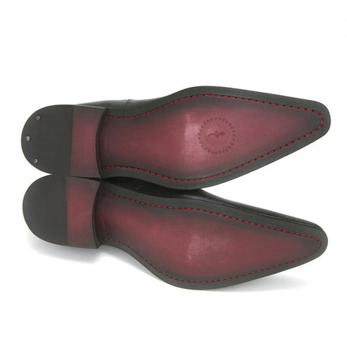 Los Altos Men's Black Genuine Lizard Ankle Boots