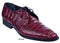 Los Altos Men's Burgundy Crocodile Shoes Gator Shoes