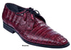 Los Altos Men's Burgundy Crocodile Shoes Gator Shoes