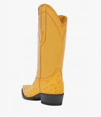 Los Altos Men's Buttercup Genuine Full Quill Ostrich Boots
