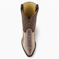 Los Altos Men's Natural Ostrich Leg Boots
