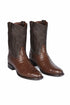 Los Altos Mens Original Caiman Belly Brown Roper Toe Boot