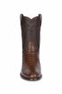 Los Altos Mens Original Caiman Belly Brown Roper Toe Boot
