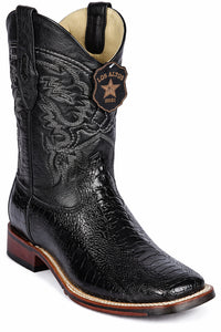 Ostrich Leg Square Toe Cowboy Boots