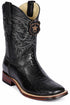 Ostrich Leg Square Toe Cowboy Boots