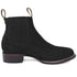 Los Altos Men's Round Toe Suede Leather Short Boots - Black 50B6305