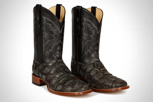 Rustic Black Pirarucu Boots