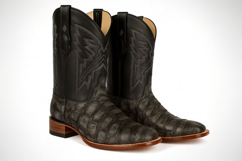 Rustic Black Pirarucu Boots