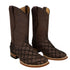Los Altos Men's Tabacco Genuine Pirarucu Wide Square Toe Boot