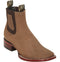 Los Altos Men's Wide Square Toe Suede Leather Short Boots - Taupe 82BE6361