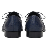 Los Altos Navy Genuine Caiman Belly Lace Up