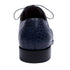 Los Altos Navy Genuine Caiman Belly Lace Up