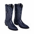 J Toe Cowboy Boots - J Toe Western Boots - Los Altos Navy J-Toe Genuine Teju Lizard