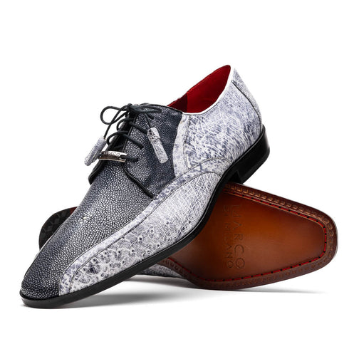 Marco Di Milano Lucca Newspaper Ostrich & Stingray Shoes