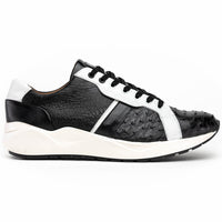 Marco_Di_Milano Lyon II: Black & White Leather Luxury Shoe
