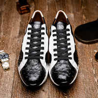 Marco_Di_Milano Lyon II: Black & White Leather Luxury Shoe