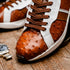Marco Di Milano Lyon II: Brandy & White Leather Dress Shoe