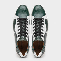 Marco Di Milano Lyon - Green & White Leather Loafers
