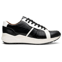 Marco_Di_Milano Lyon Black/White Leather Luxury Shoe