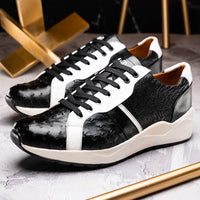 Marco_Di_Milano Lyon Black/White Leather Luxury Shoe